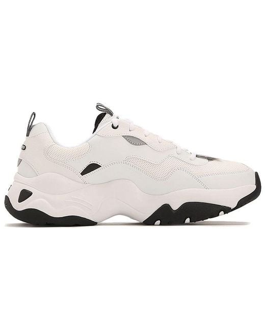 Skechers White D'Lites Low Running Shoes for men