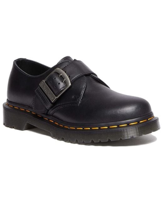 Dr. Martens Black (Wmns) 1461 Buckle Pull Up Leather Oxford Shoes