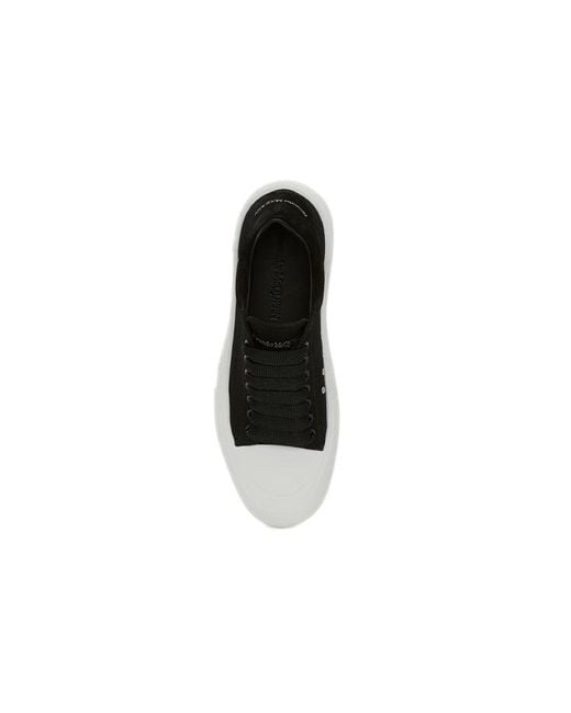 McQueen Black (Wmns) Deck Skate Plimsoll Lace Up