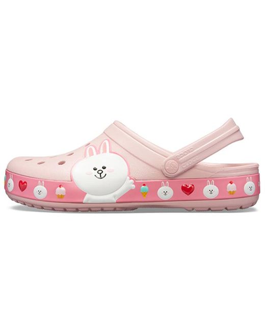 CROCSTM Pink X Line Friends Beach Sandals