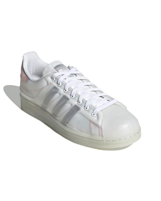 Adidas White Superstar Futureshell Semi Solar' for men