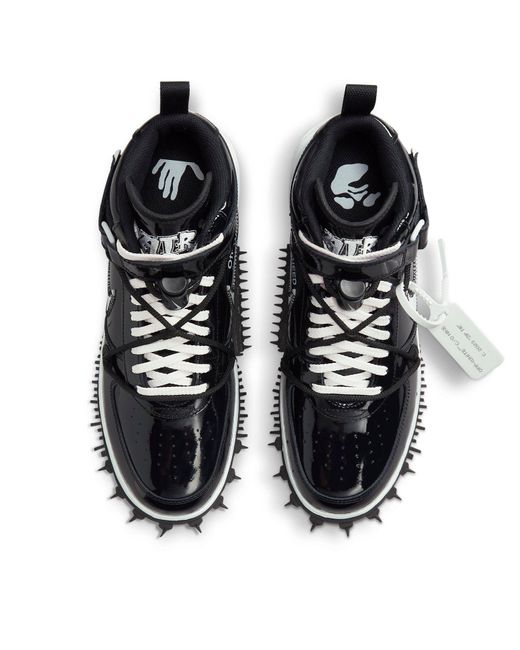 Nike Black Air Force 1 Mid Sp /white-white Dr0500-001 for men