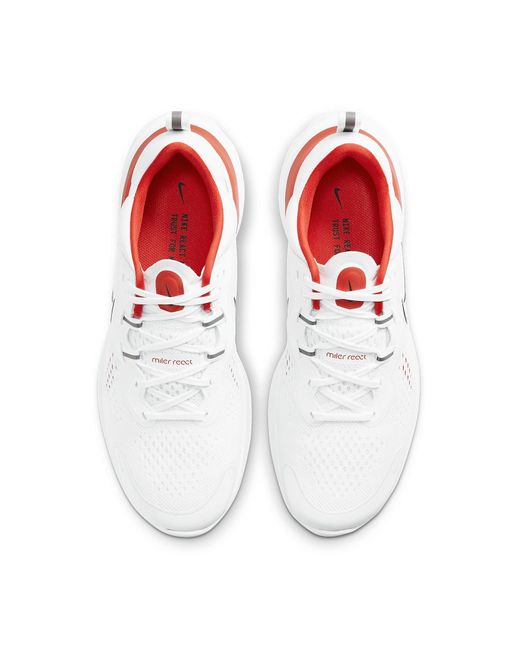 Nike White React Miler 2 Chile' for men