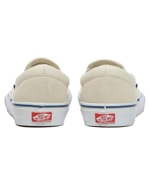 Vans White Skate Slip-On 'Checkerboard for men