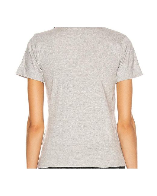 COMME DES GARÇONS PLAY Gray (Wmns) Side Logo Tee