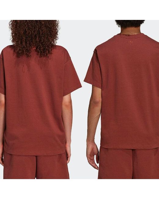 Adidas Brown X Pharrell Humanrace Small Logo T-Shirt 'Coffee' for men