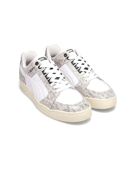 PUMA White Slipstream Low Retro Snake for men