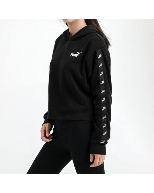 PUMA Black (Wmns) Amplified Cropped Tr Hoodie