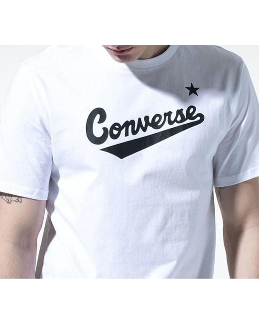 Converse White Classic Alphabet Pattern Short Sleeve for men