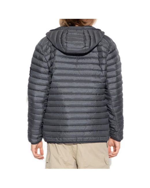 Stone Island Gray Light Puffer Packable Jacket 'Lead' for men