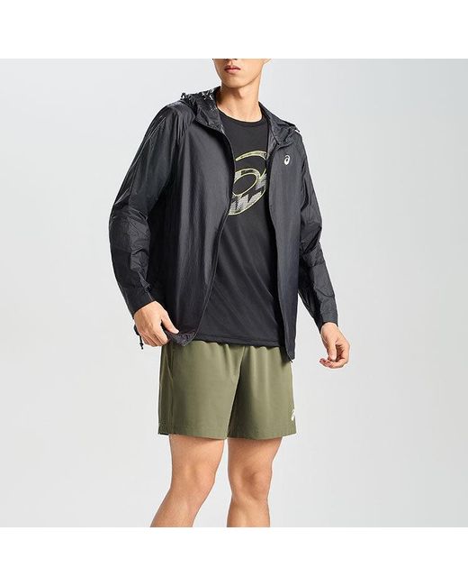 Asics Black Nylon Jacket 'Performance' for men