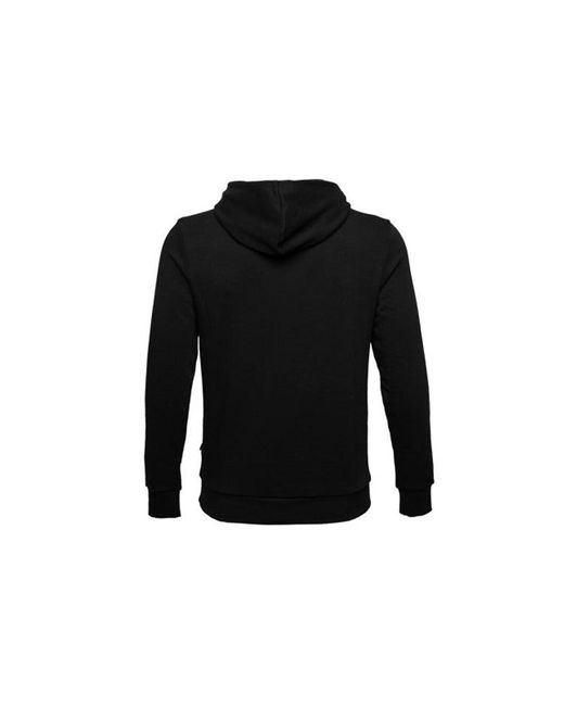 PUMA Black Ess Hoody Tr Big Logo Pullover Fleece for men