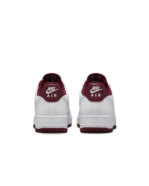 Nike White Air Force 1 '07 Dark Beetroot' for men