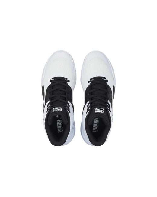 PUMA White Triple Mid Basketball Shoes for men