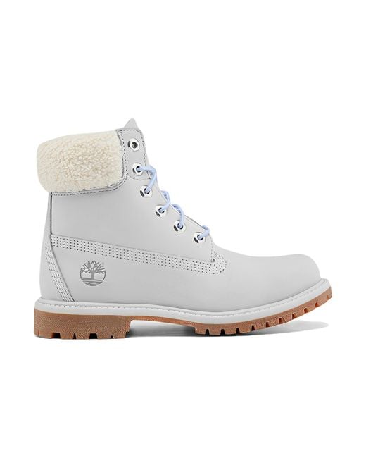 Timberland Gray (Wmns) Premium 6 Inch Waterproof Boot 'Light Nubuck'