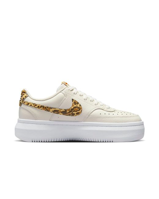 Nike White (Wmns) Court Vision Alta Low 'Phantom Leopard'