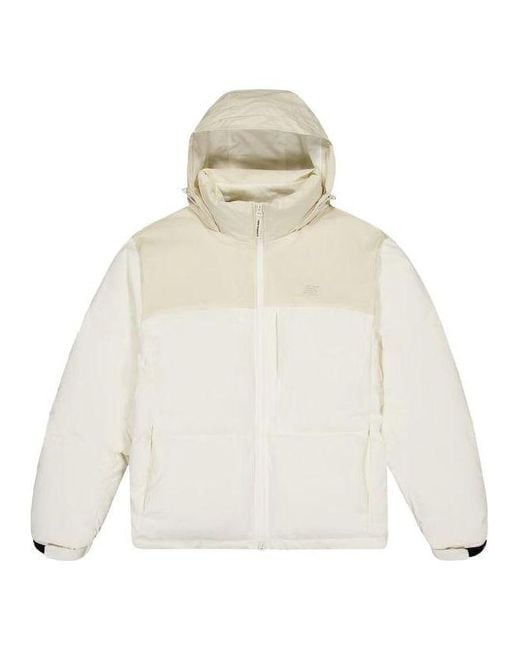 New Balance White Winter Puffer Coat