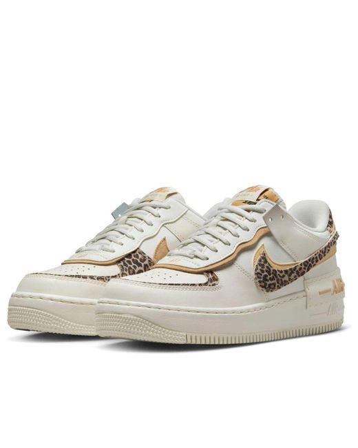 Nike Natural Air Force 1 Shadow 'leopard'