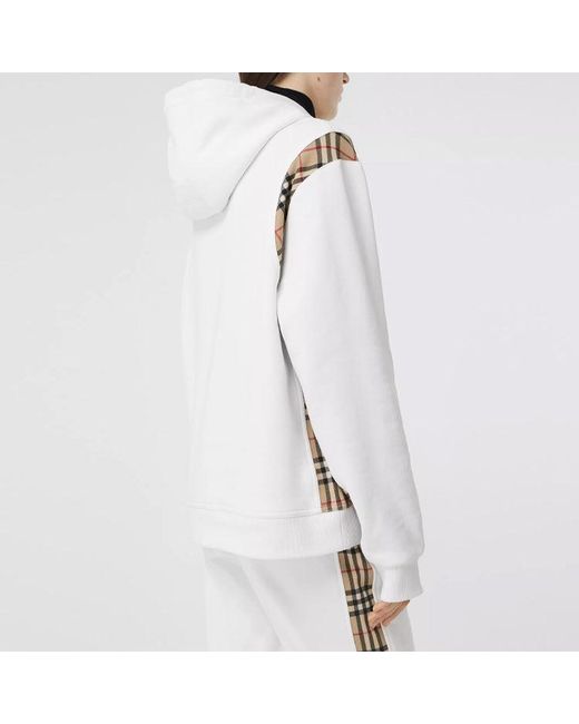 Burberry White (Wmns) Plaid Loose Hoodie