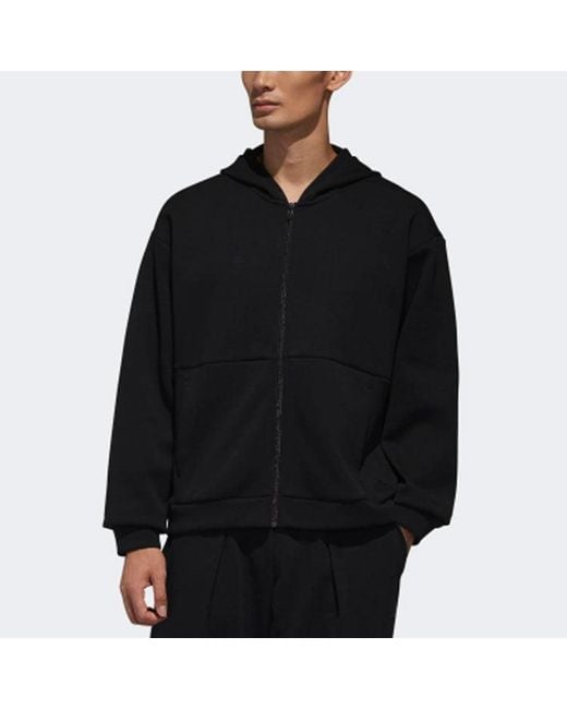 Adidas Blue S2S Spc Hd Solid Color Casual Sports Zipper Jacket for men