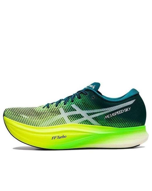 Asics Green Metaspeed Sky+ 'Velvet Pine Safety' for men