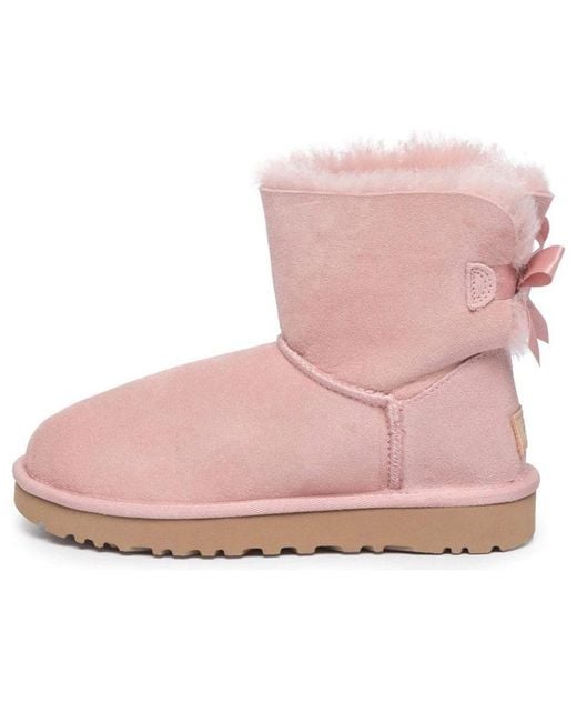 Ugg Pink (Wmns) Mini Baley Bow Ii Snow Boots