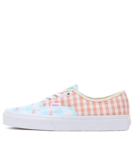 Vans Authentic Gingham Block 'blue Pink Yellow' in White for Men | Lyst