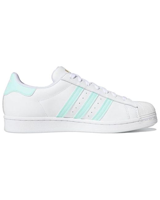 Adidas White Superstar Clear Mint' for men