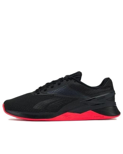 Reebok Black Nano X3 Neon Cherry' for men