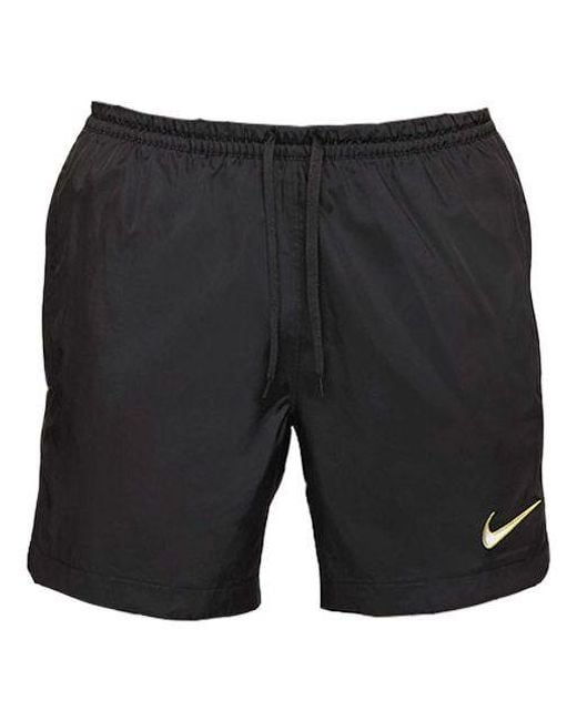 Nike Black F.C. Soccer/Football Athleisure Casual Sports Lightweight Woven Shorts for men