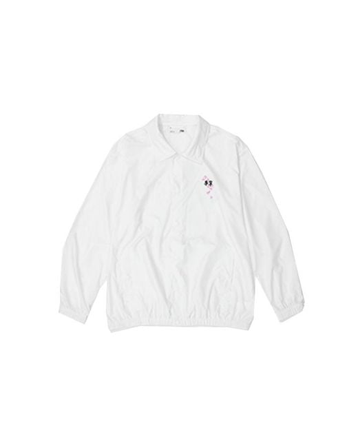 Li-ning White Sakura Graphic Loose Fit Jacket for men