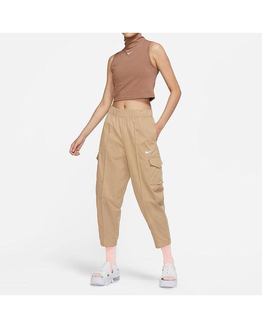 Nike Natural (Wmns) Sportswear Essentials Woven High Waist Long Pants/Trousers