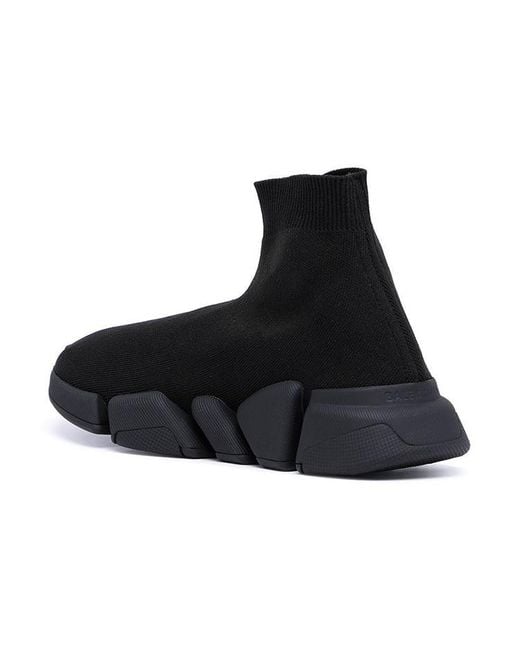 Balenciaga Black (Wmns) Speed 2.0 Sneakers Shiny Knit With Sole Unit'