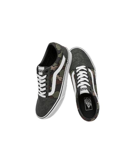 Vans Brown Ward Low Top Casual Skate Shoes Camouflage for men
