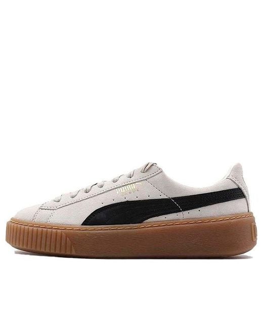 PUMA White (Wmns) Suede Platform Core 'Whisper'