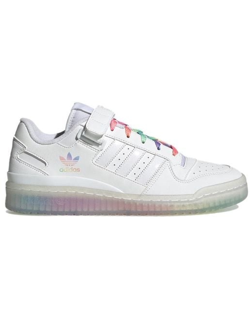 Adidas White Forum Low Shoes 'Cloud Multi-Color' for men