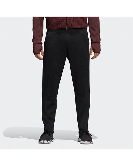 Adidas Black Zne Pt Sport Knit Pants for men