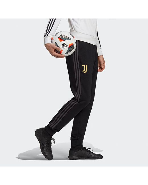 Adidas Black Juve 3S Swt Pnt Juventus Soccer/Football Sports Long Pants for men