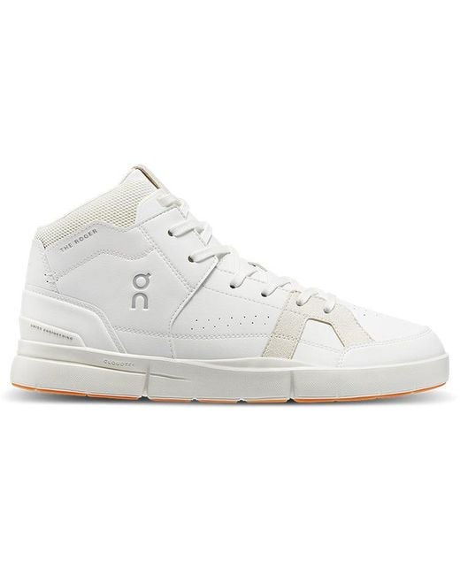 On Shoes White The Roger Clubhouse Mid Sand' for men