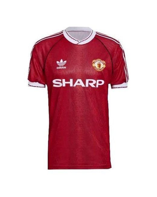 Adidas Red Manchester United 90 Home Jersey Asia Sizing for men