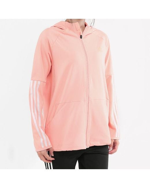 Adidas Pink (Wmns) 3S Fz Hoodie Training Hooded Jacket