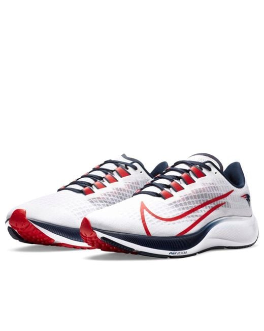 Nike White Air Zoom Pegasus 37 'New England Patriots' for men