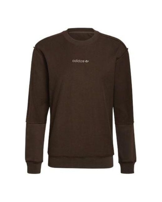 Adidas Brown Originals Sports Round Neck Pullover for men