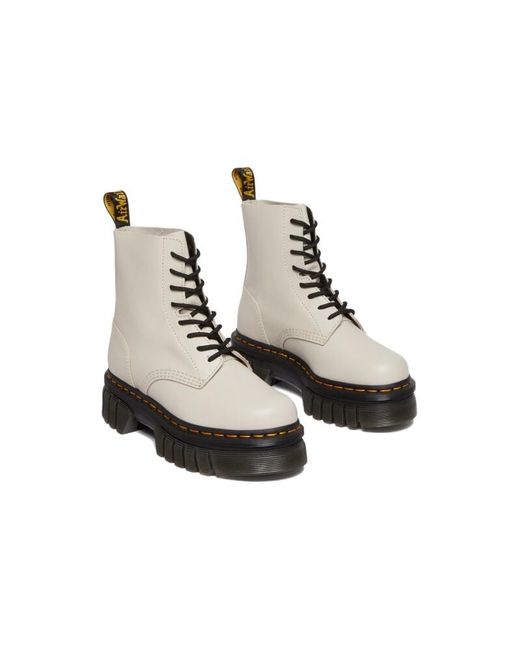 Dr. Martens Natural (Wmns) Audrick Nappa Leather Platform Ankle Boots 'Cobblestone'