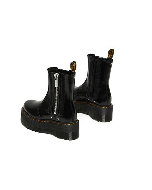 Dr. Martens Black (Wmns) 2976 Max Leather Platform Chelsea Boots