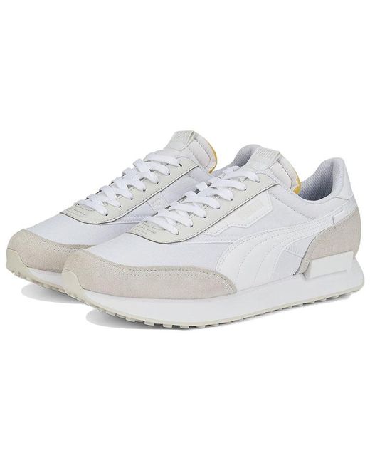 PUMA White Future Rider Play On Nimbus Cloud' for men