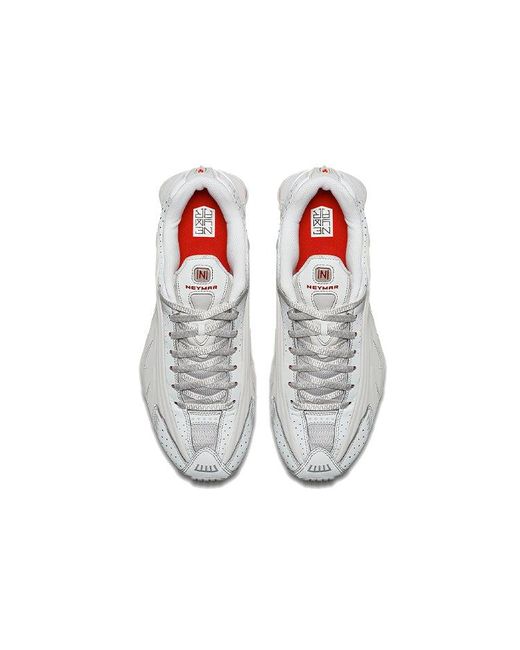 Nike White X Neymar Jr. Shox R4 'Platinum Tint' for men