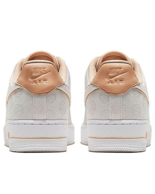 Nike White (Wmns) Air Force 1 Low '07 Lux 'Basketball Print'