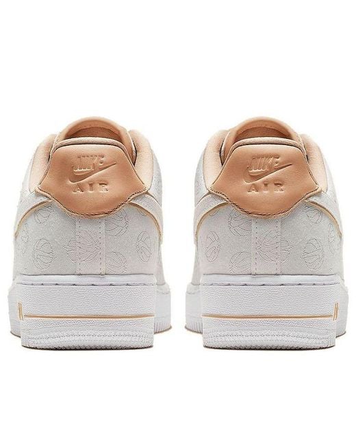 Nike White (Wmns) Air Force 1 Low '07 Lux 'Basketball Print'