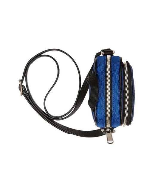 Gucci Blue Off The Grid Otg Environmental Friendly Series Logo Leather Logo Nylon Handbag Mini for men